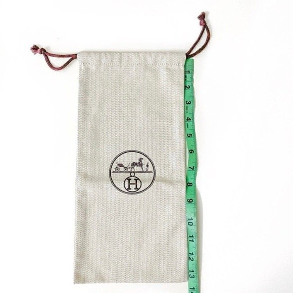 HERMÈS Set of 2 Shoe Dust Bags Drawstring NEW - Picture 5 of 6